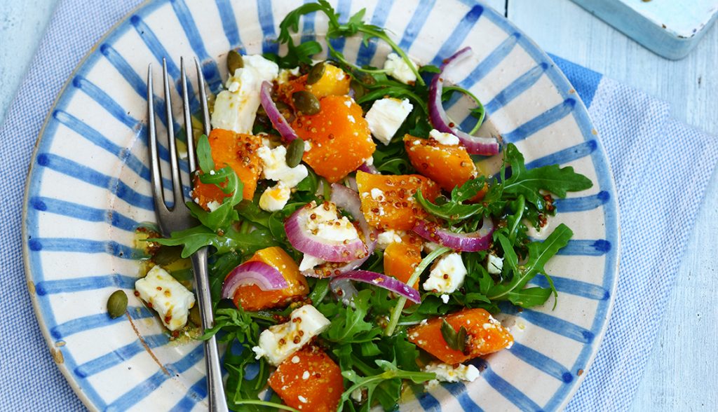 Ensalada de calabaza moscada asada