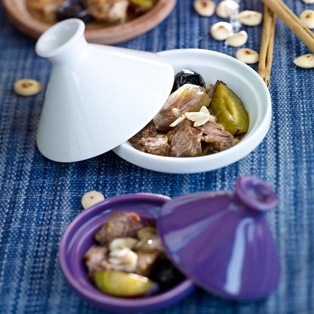 Tajine de ternera y ciruelas caramelizadas
