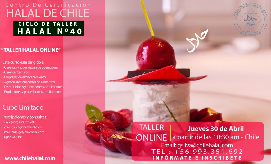 TALLER Numero 40, “WEBINAR HALAL”