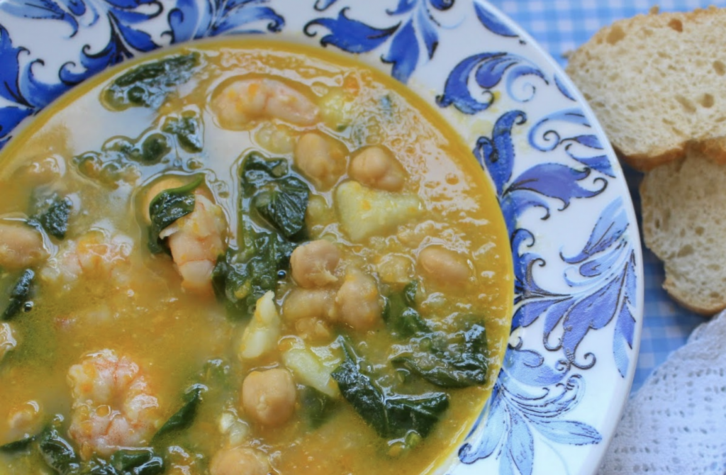 GARBANZOS CON ESPINACAS receta