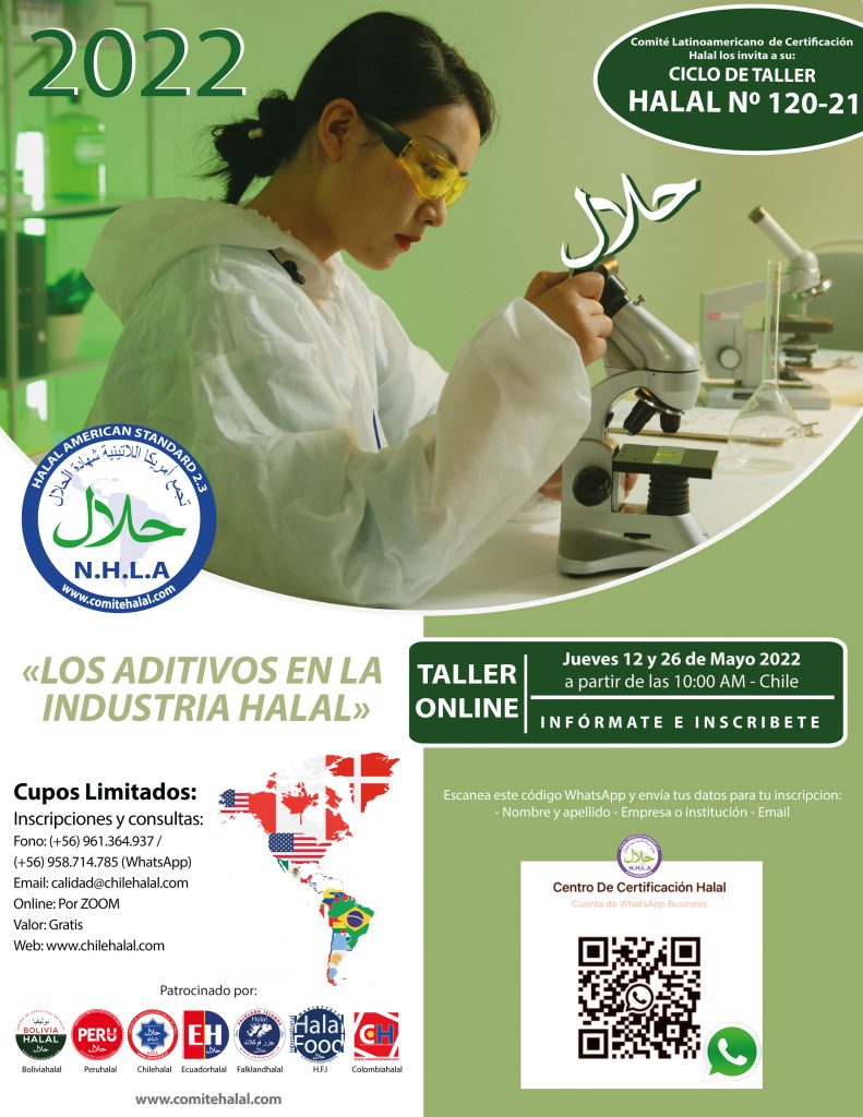 CHILEHALAL Y EL COMITÉ HALAL INVITAN A SU CICLO DE TALLER HALAL N°120-21