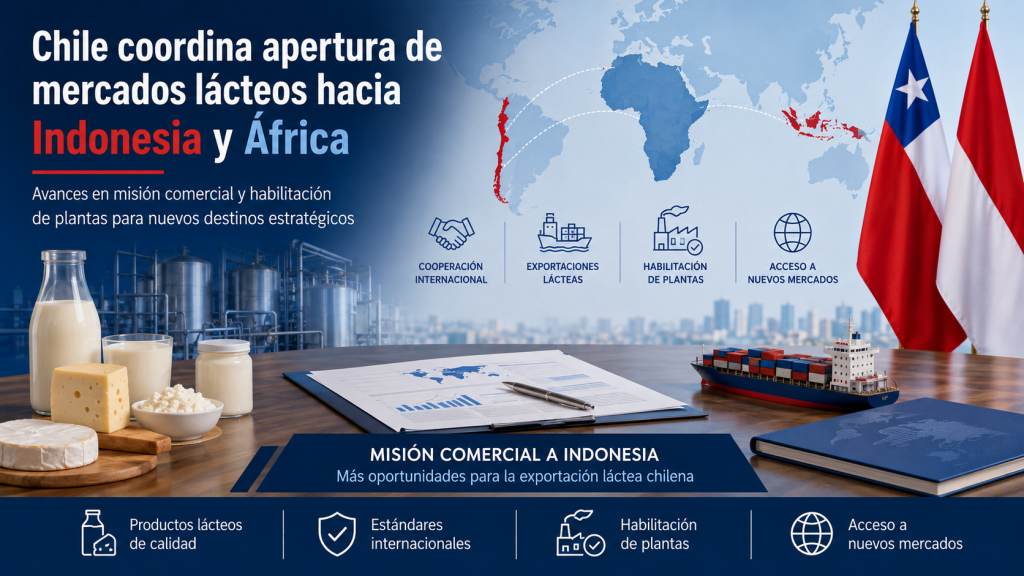 ChileHalal, Exporlac, Fedeleche y Cancillería coordinan acciones para impulsar la apertura de nuevos mercados para el sector lácteo chileno